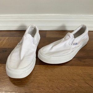 White Slip-On Vans